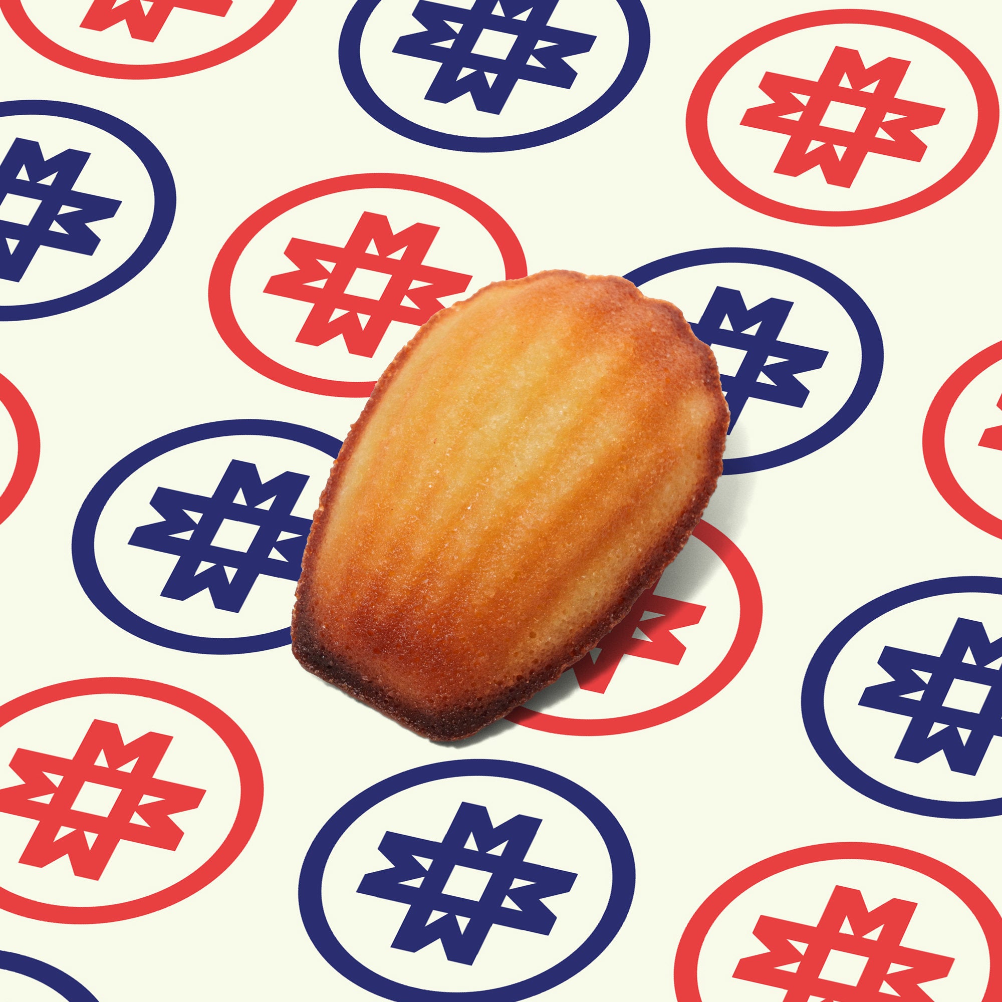 Classic Signature madeleine by MADÉ, golden shell served upside down